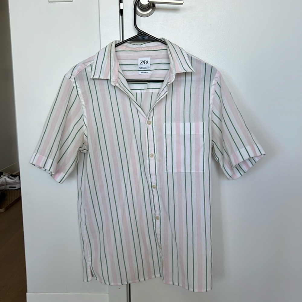Zara relaxed fit button down shirt